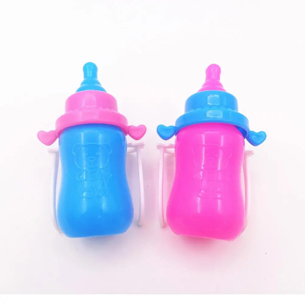 1/2Pcs New Rose and Blue Magic Feeding Bottles for babi Kelly Dolls Accessories For Kids Funny Toy