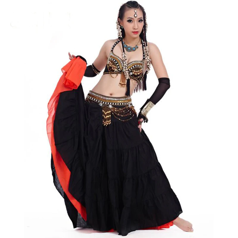 Sexy Tribal phong cách Trang Phục Múa Bụng cho Phụ Nữ/Cô Gái chuyên nghiệp Sân Khấu Trình Diễn Egyptial Outfits set Bra & Đai & váy