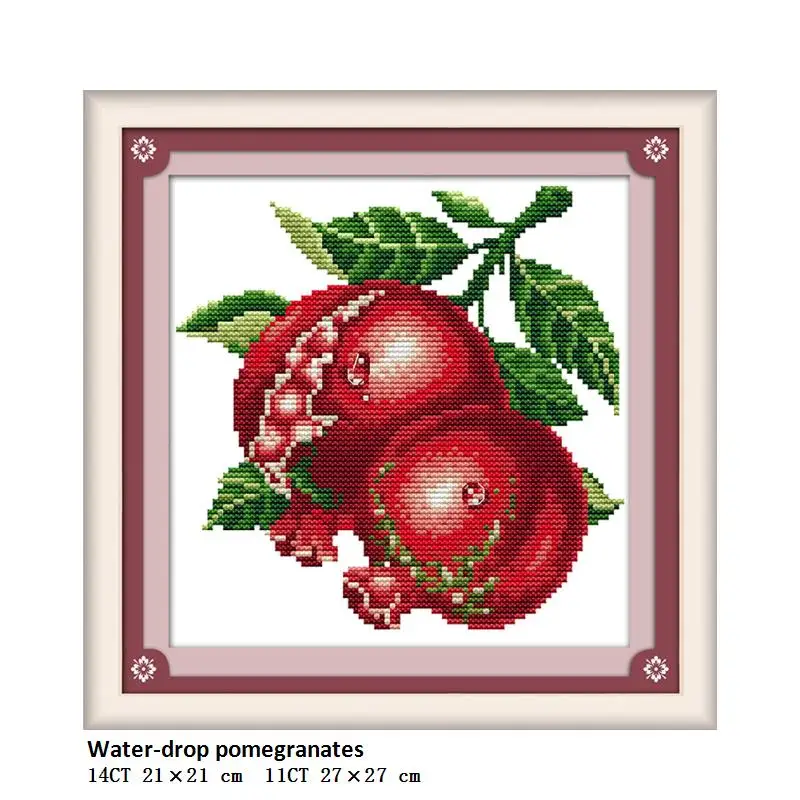 Mini mały rozmiar różnorodność owoców DIY cross stitch pomarańczowy winogron brzoskwinie jabłko arbuz i inne ręcznie haft needlewor