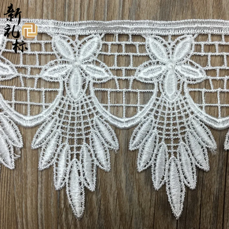 8.5cm robes de cocktail mariage swiss beaded laces yard trim Mainland China Nylon / Cotton Lace Crocheted Voile