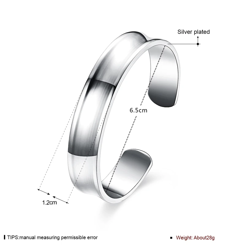 DOTEFFIL – bracelets en argent Sterling 925 pour femmes, bijoux ronds et lisses de 12mm, réglables, à la mode, pour fête de fiançailles et mariage