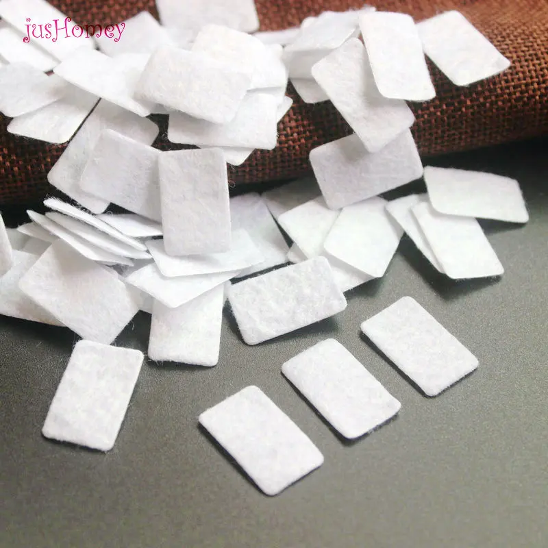 300pcs Small white rectangle Felt Appliques Die Cut Non-woven felt for DIY Card making Craft Headband Felt Packs 35mm