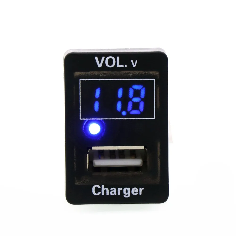 Car Voltmeter, USB Charge Port (5V 2.1A), Battery Monitor for TOYOTA, Camry, Corolla, Yaris, RAV4, Reiz, Cruise