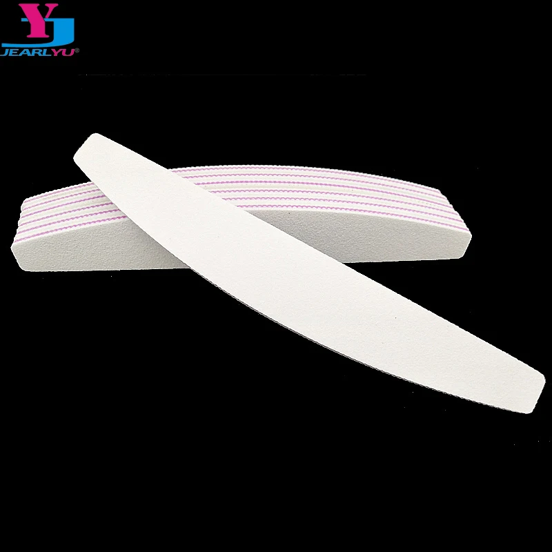 High Quality 10pcs Strong Thick Nail Files Nagel Vijlen 100/180 Curve Banana Nail Art Care Lime a Ongles Manicure Nails Buffers