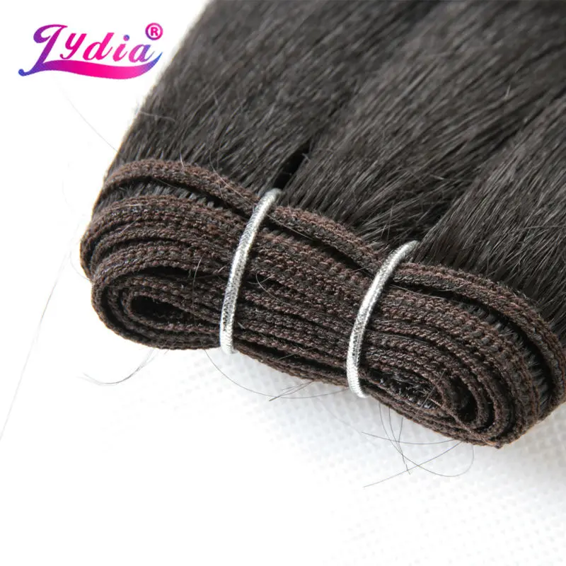 Lydia – extensions capillaires synthétiques lisses, tissage Yaki couleur Pure, 10-26 pouces, mèches résistantes aux hautes températures 100% Futura