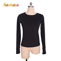 Maglietta personalizzata per pattinaggio artistico Top per ragazze allenamento per adulti tuta da ginnastica per pattinaggio da donna in Nylon Spandex caldo