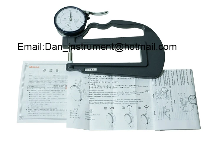 100% Japan original Mitutoyo Dial   thickness Gauge  (Resolution 0.01MM  depth 120mm,measure range 0-10mm)