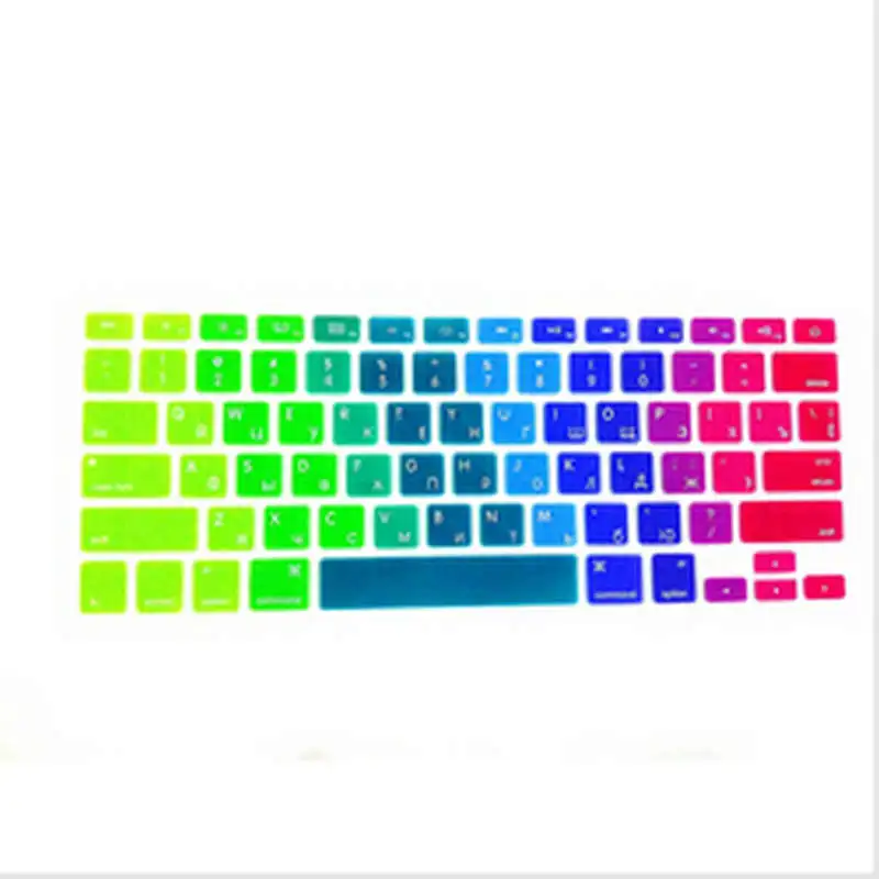 

Rainbow RUSSIAN Silicone US Keyboard Cover Skin Protective FILM For Apple MacBook Pro air 13 15 17 For Mac air 13 inch