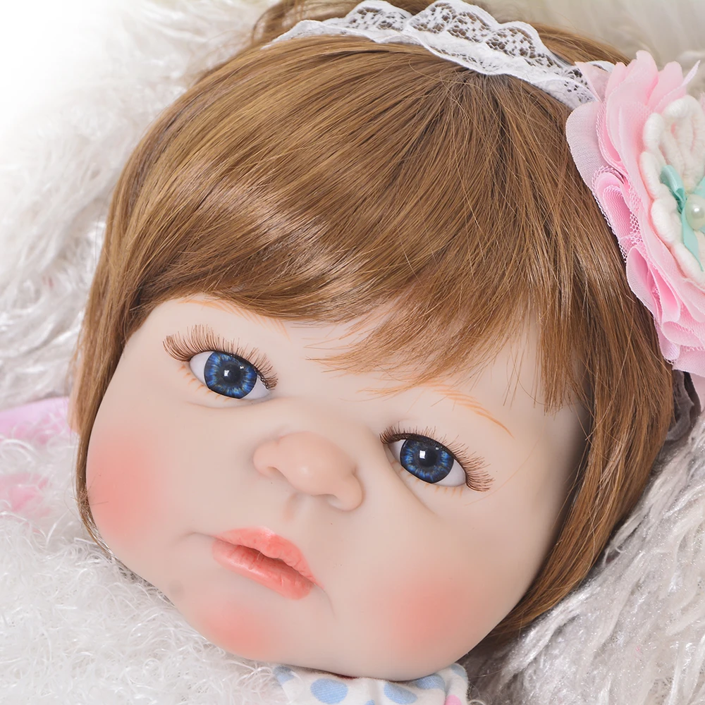 Bebes Reborn doll 57CM Full Body silicone doll Girl Reborn Baby Doll Bath Toy Lifelike Newborn Princess victoria Bonecas Menina