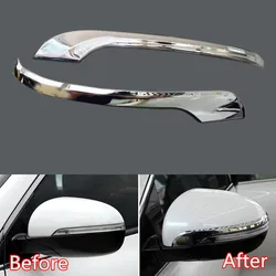Fit For Kia Sorento 2015 2016 2017 2018 Car Rear View Mirror Decoration Strips Trim Cover Styling Garnish Stickers ABS 2Pcs