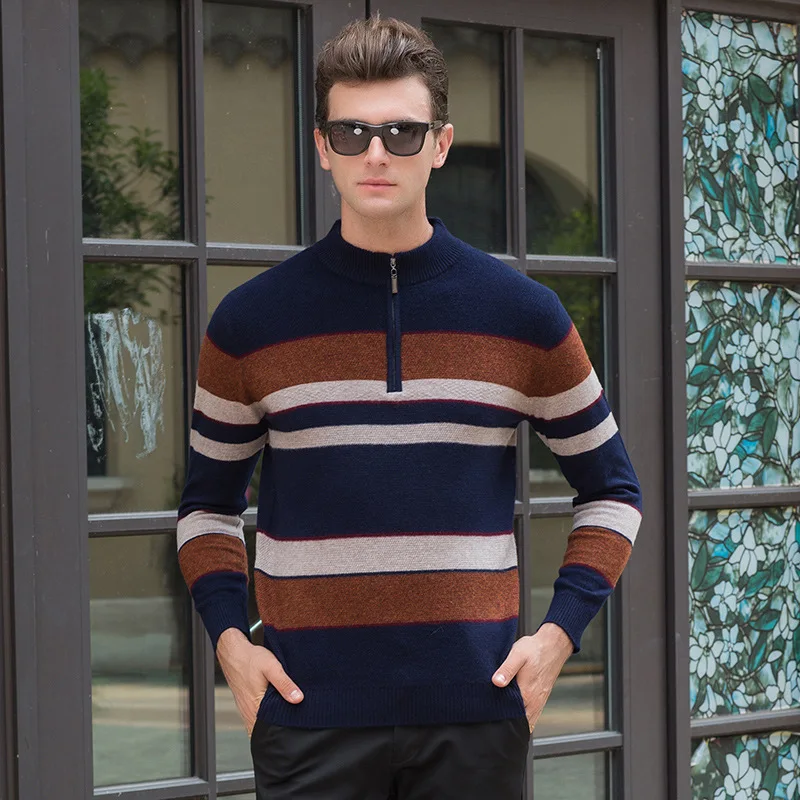 

2019 Men Sweaters Casual O-Neck Slim wool Knit Quality Men Sweater Pullovers Male Top Hombre Camisa Masculina