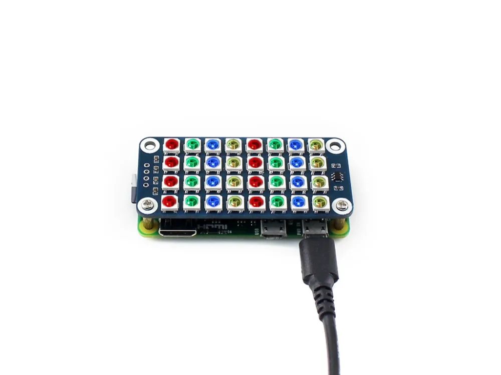 Gorra LED RGB de color verdadero para Raspberry Pi, pantalla colorida compatible con cualquier revisión de Raspberry Pi (directamente conectable)