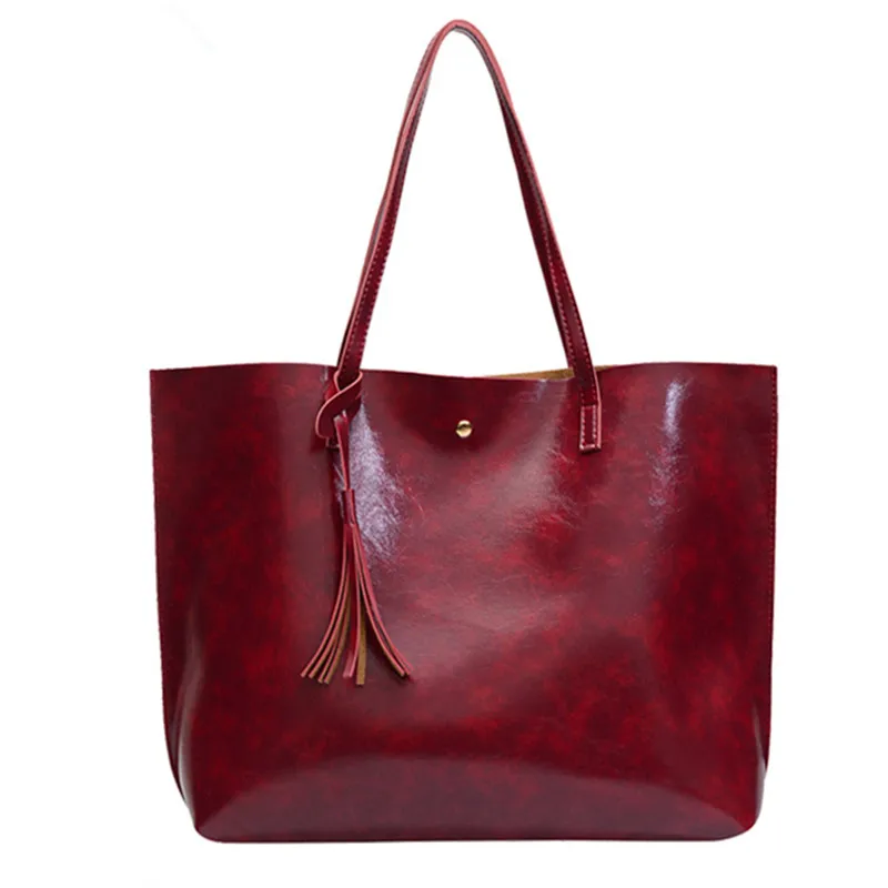 Borse a tracolla da donna di alta qualità borse in nappa Casual in pelle borsa da donna firmata borsa a tracolla Tote Vintage di grandi dimensioni