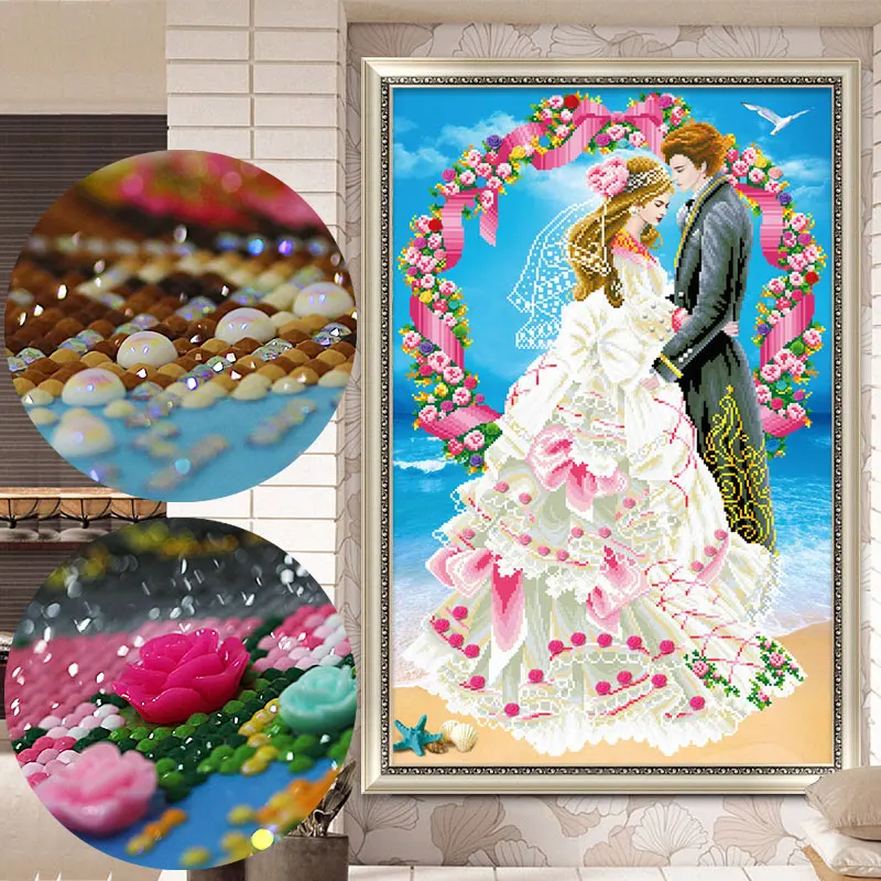 

Special Shaped Drill 5D DIY Diamond Embroidery Round Rhinestones Diamond Painting Cross Stitch Cartoon Wedding Decor Beautiful