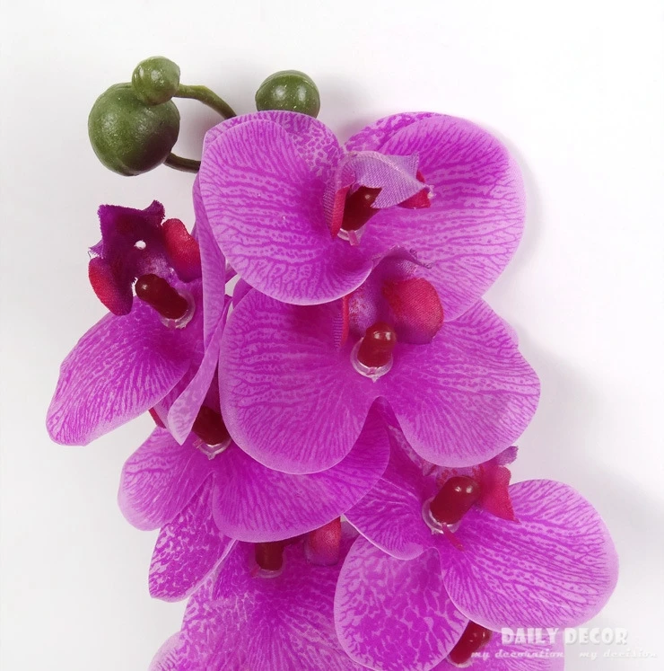 

wholesale Real touch artificial butterfly orchids small felt latex moth orchid flowers wedding decorative Phalaenopsis 12pcs