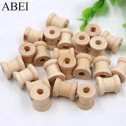 10/20/50pcs 14*13MM Mini Small Wooden Spool for Thread String Rolling Wire Bobbin Sewing Tools DIY Needlework Accessories