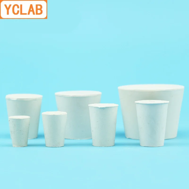 YCLAB 13# Rubber Stopper White for Glass Flask Upper Diameter 68mm * Lower Diameter 55mm Laboratory Chemistry Equipment