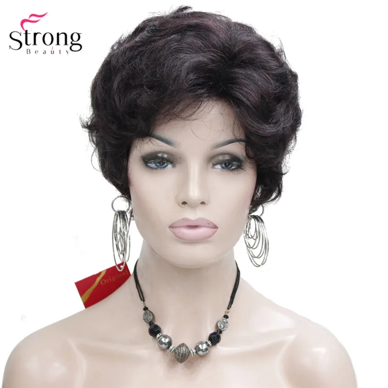 StrongBeauty Kurzen Flauschigen Natürliche Welle Blonde Volle Synthetische Perücken frauen Haar Perücke 6 farben für wählen