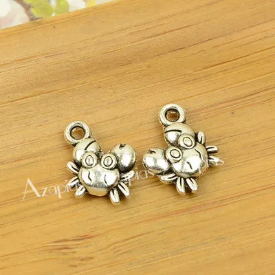 Diy Alloy Pesona Kepiting Liontin Laut Hewan Laut Antik Perak Perhiasan Menemukan Aksesoris Gelang Kalung Kalung Gratis Pengiriman