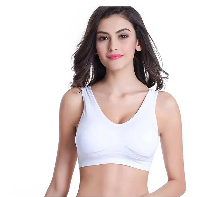 S-4XL 3ks/sada sexy aktivní podprsenky s odnímatelnou vložkou bezešvé push-up dámské spodní prádlo plus size bez rukávů fitness podprsenka tvarující postavu - náhled 3