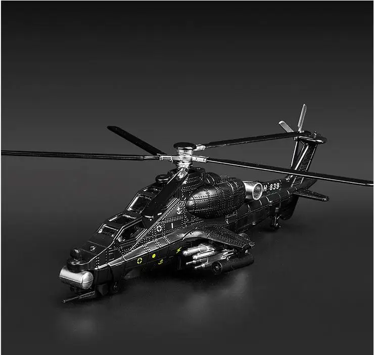 High imulation Armed Helicopter Model, 1: 32 Alloy Pull Back Airplane Model, Musical& Flashing ,metal diecast, Free Shipping