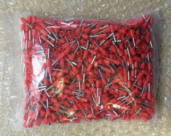 200pcs E1006 E1008 E1010 E1012 Tube insulating Insulated terminals 1.0MM2 Insulated Cord End Terminal Wire Ferrules