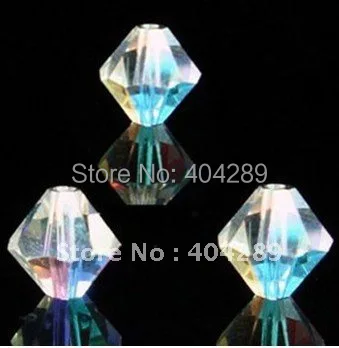 

Wholesale 1000pcs 4MM Crystal AB Bicone Crystal Beads,Glass beads,Free Shipping