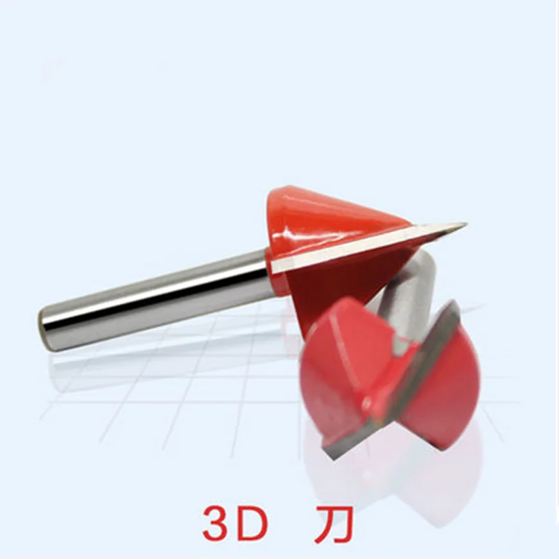 

6x22x60 degree CNC Router Bits, Wood Engraving Tools on 3D Carving Cutting Machine