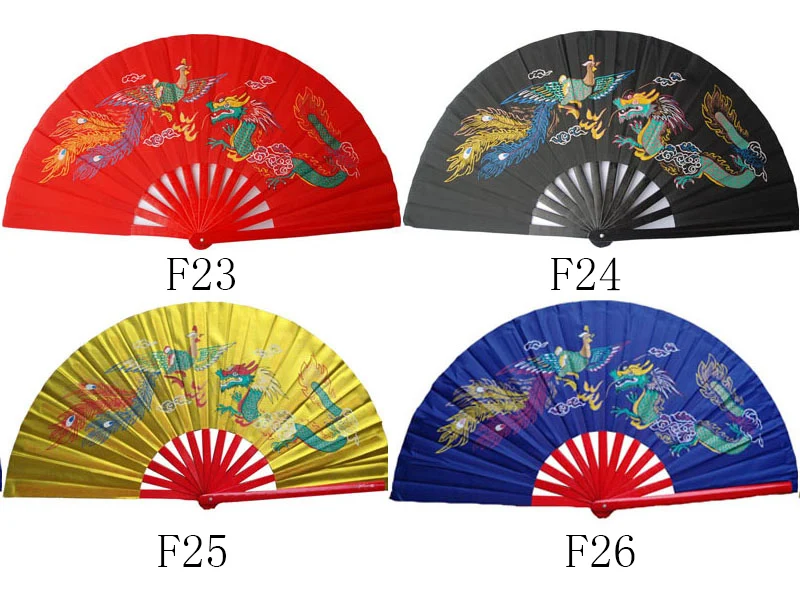 10pcs/lot) 33CM Chinese Tai Chi Martial Arts Kung Fu Fan Bamboo & pure plastic Tai Chi double side fan right left hand wholesale