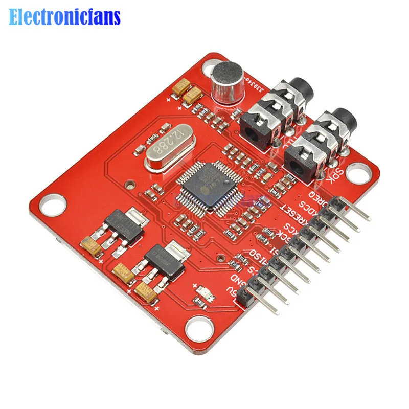 VS1053 VS1053B MP3 moduł z gniazdo kart SD VS1053B Ogg nagrywanie w czasie rzeczywistym 12.288 Mhz kryształ 16-Bit PCM dla Arduino