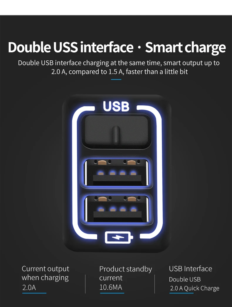 شاحن USB للسيارة شحن سريع 2.0A 220 فولت 2 منفذ USB2.0 آيفون مايكرو USB نوع C شحن الهاتف لسوزوكي