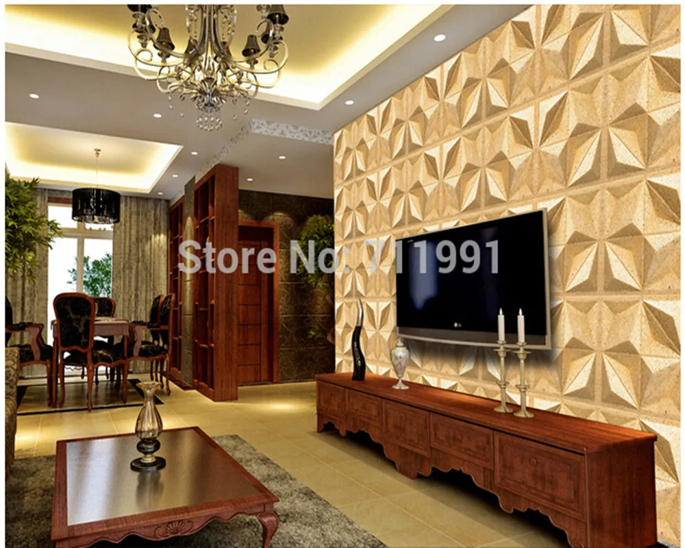 

Custom large murals of European 3D stereoscopic concave convex resin sandstone relief the television background wall wallpaper