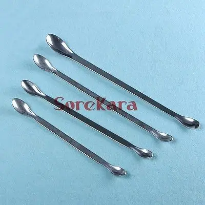 16cm Stainless Steel Medicinal Spoon Ladle Double-ended  Experiment Pharmacy Lab Use