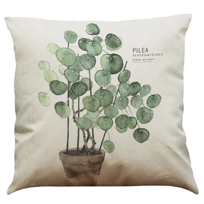 

45cm*45cm Cushion cover Fern leaves design linen/cotton pillow case Home decorative pillow cover