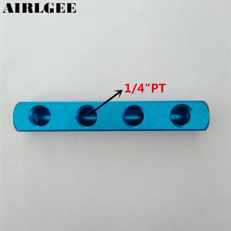 

4-позиционный 7-портовый алюминиевый разветвитель потока воздуха PT 1/4 дюйма, бесплатная доставка