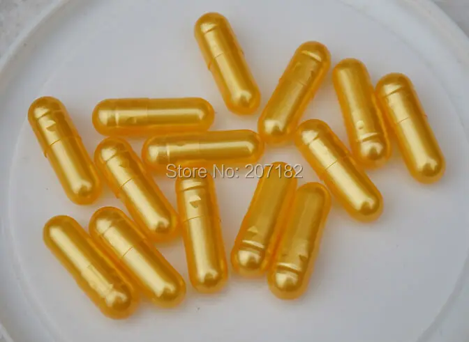 (10,000pcs/pack) separated 0# pearl yellow gelatin capsule,medicine packing,gelatin capsule,empty capsule