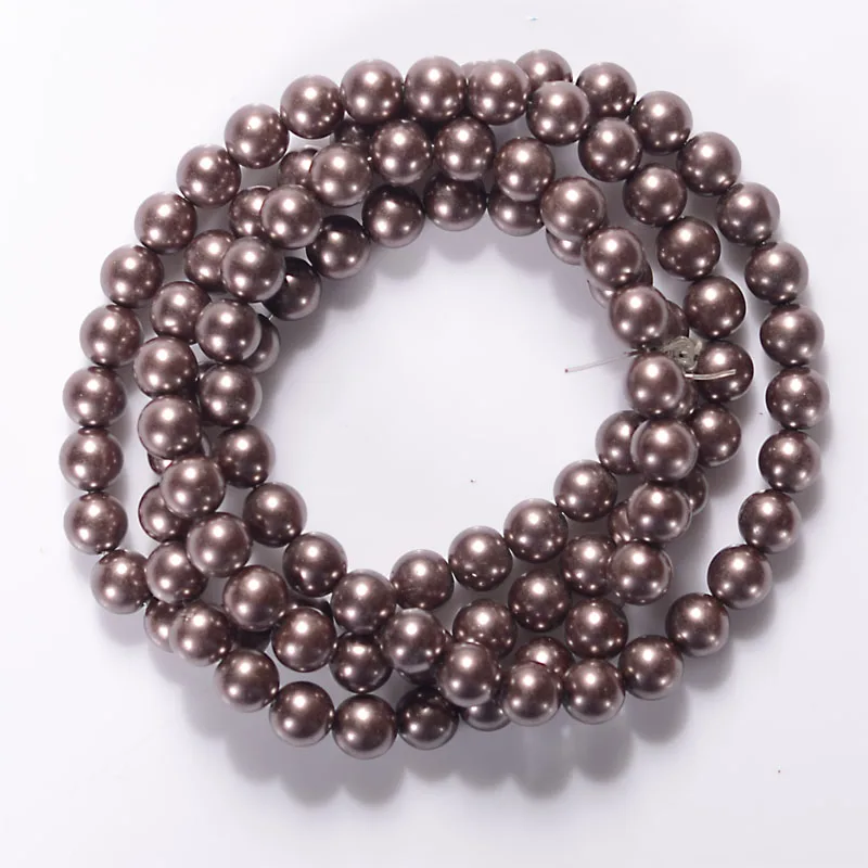 8MM 100Pcs/Lot Glass Pearls Round Imitation Pearl Beads DIY Bracelet Earrings Charms Necklace beads for Jewelry Making