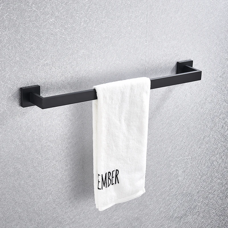 Bathroom Hardware Black Robe Hook Towel Rail Bar Rack Shelf Hanger Tissue Toilet Roll Paper Holder Wall Bathroom Accessories