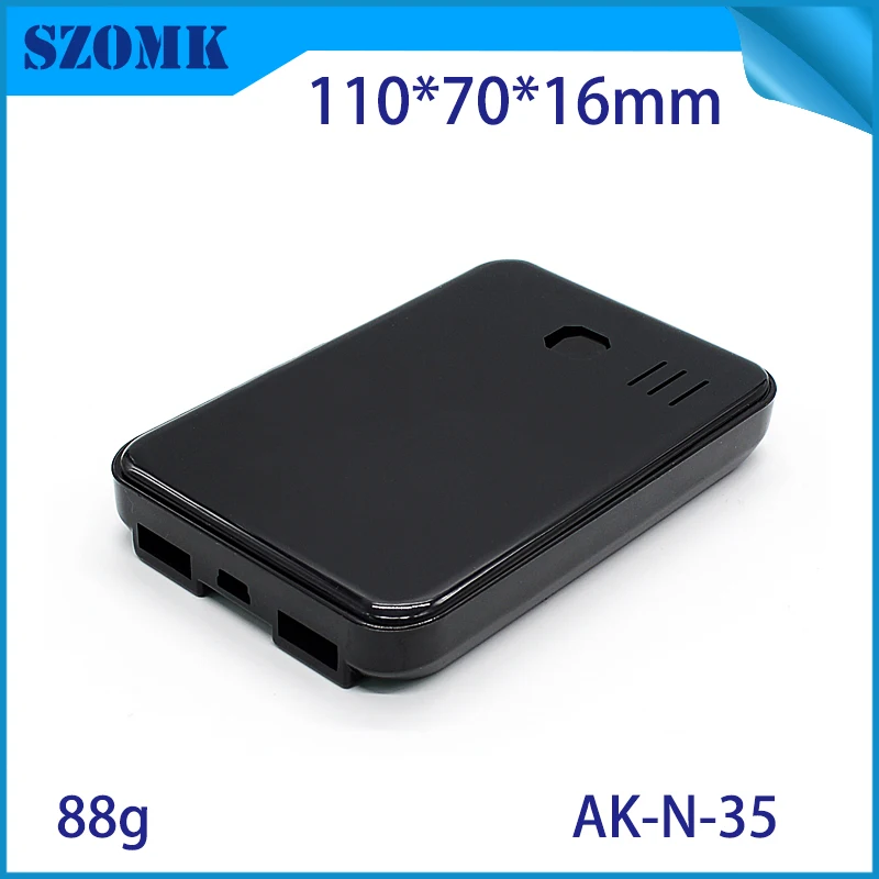 

10 Pieces 110*70*16mm plastic portable battery charger housing box szomk black plastic enclosure project box distribution box