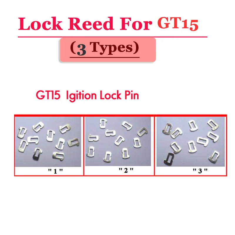 XNRKEY for FiatGT15 Car Lock Repair Kit Accessories Ignition Lock Reed Plate Copper For Fiat Locksmith Supplies 10 Pcs/each type