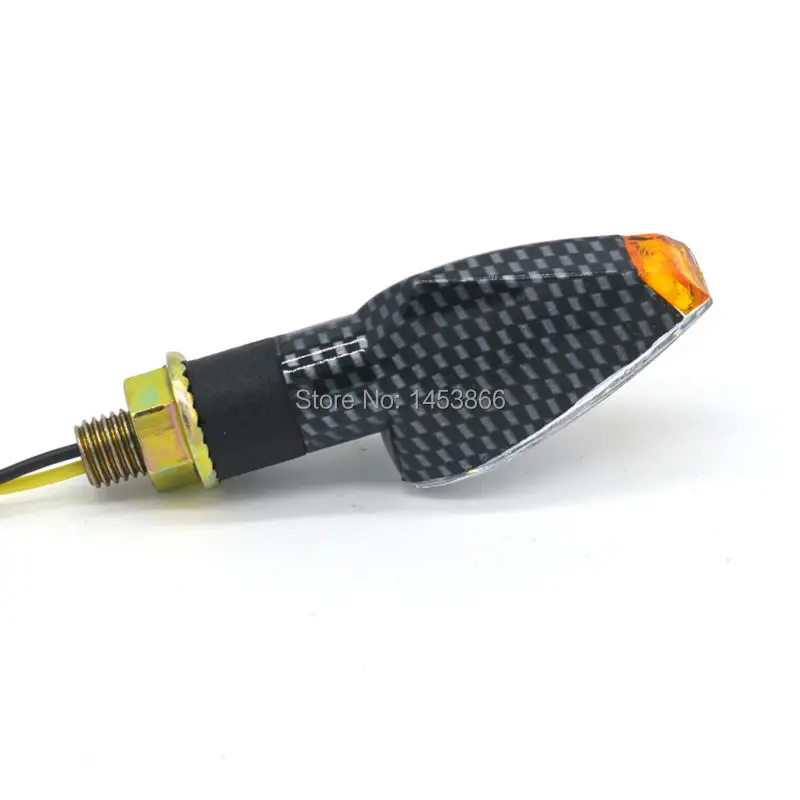 4Pcs Evomosa Carbon 2 Pairs Flashing Motorcycle LED Turn Signal Light High quality 14 Led Indicator Amber Blinker Light