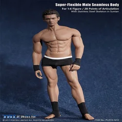 1/6 Super Flexible Seamless Male Doll Body Suntan Man Body 1:6 Steel Stainless Ske Leton Body TB League M30 M31 M32 M33 M34 M35