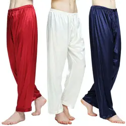 Mens Zijde Satijn Pyjama Pyjama Broek Lounge Broek Slaap Bodems Gratis p & p SML XL 2XL 3XL 4XL Plus