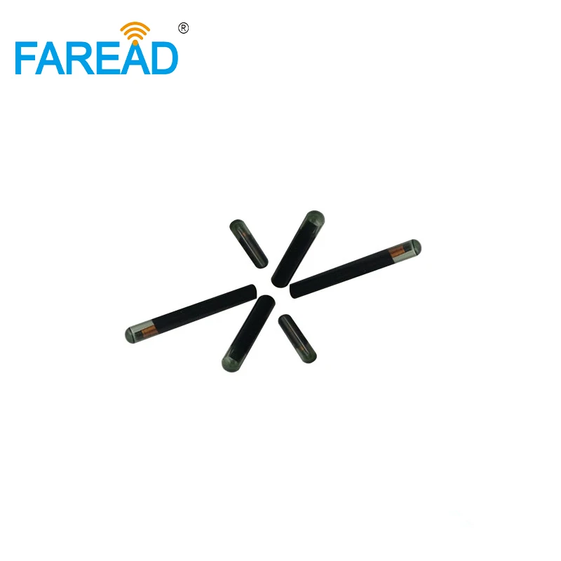 134.2KHZ/125KHz ISO11784/5 Tubo de vidro RFID 4*23mm EM4305 com microchip de transpondores de protocolo EM4100