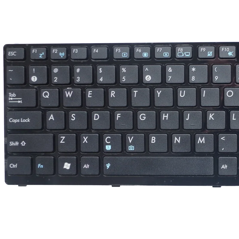 GZEELE ASUS K93 K93S K93SM K93SV K95 K95V K95VB K95VJ K95VM 키보드 US 레이아웃 검정색 노트북 키보드 교체 프레임