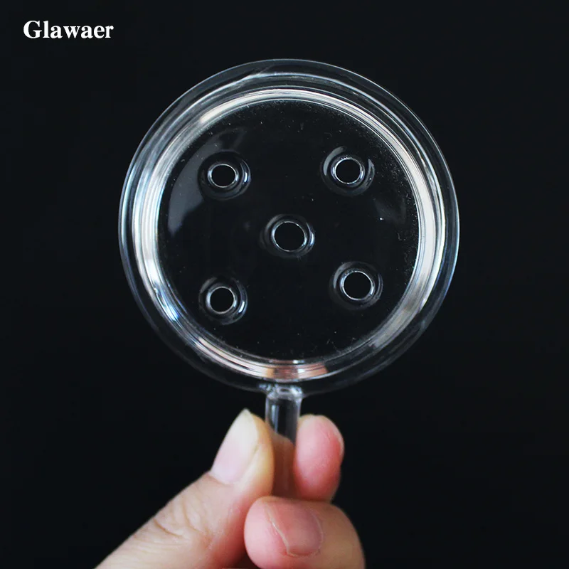 10pcs/lot glass carbon disc high quality glass charcoal holder use for glass hookahs shisha chicha narguile accessories