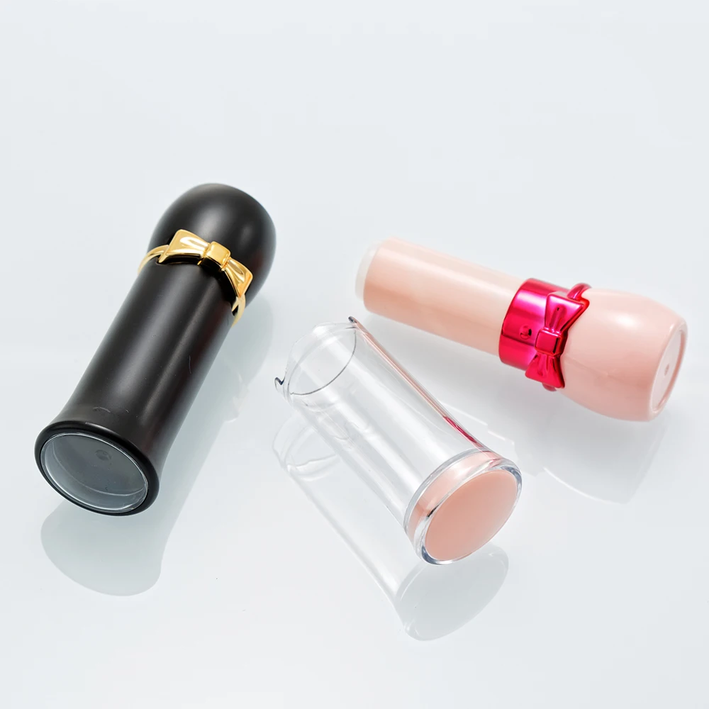 New Design DIY Bow-knot Empty Plastic Lipstick Tube, Cute Lip Gloss Packaging