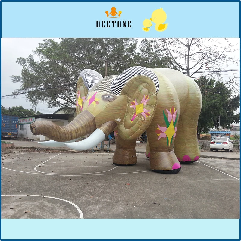 Oxford cloth 5 meter tall inflatable elephant sold cheaply including blower.