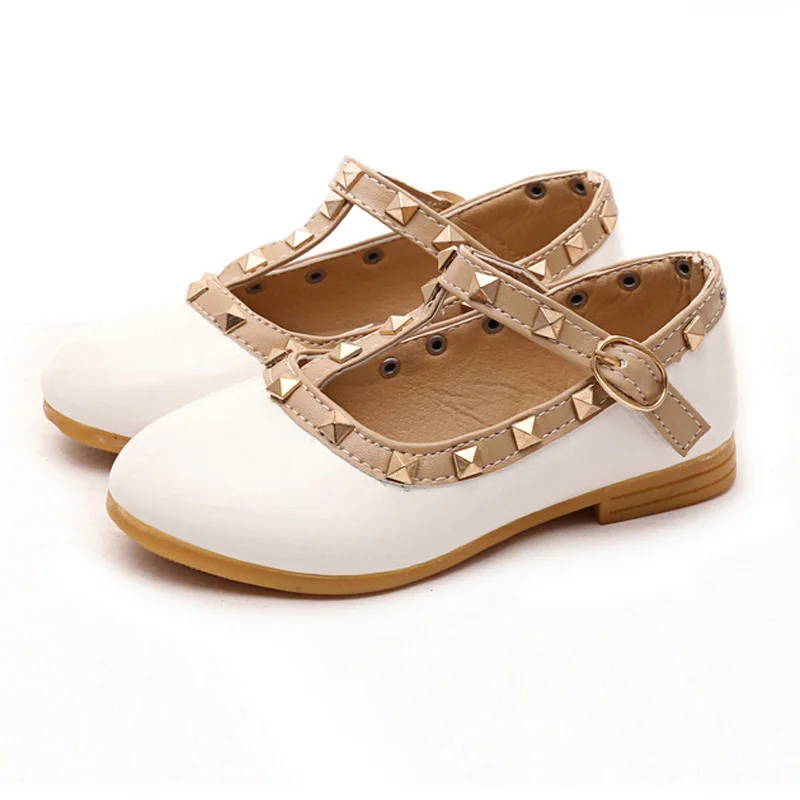 NEW Children Princess Flat Shoes Children Girls Rivets Single Shoes Kids Leather Shoes Girls Shoes sandals CSH134