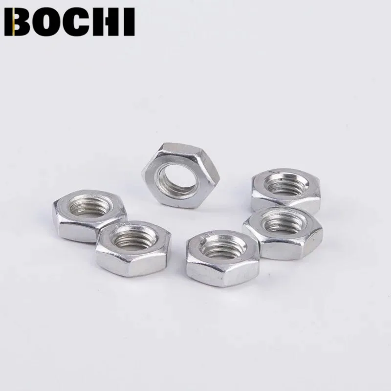 100Pcs Free Shipping DIN934 M1.6 M2 M2.5 M3 M4 cabon Steel Hex Nut Hexagon Nuts Metric Thread Suit For Screws Bolts HW010